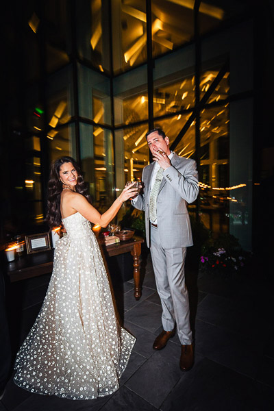 bride groom end reception