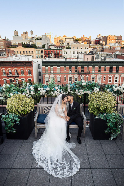 bride groom nyc rooftop