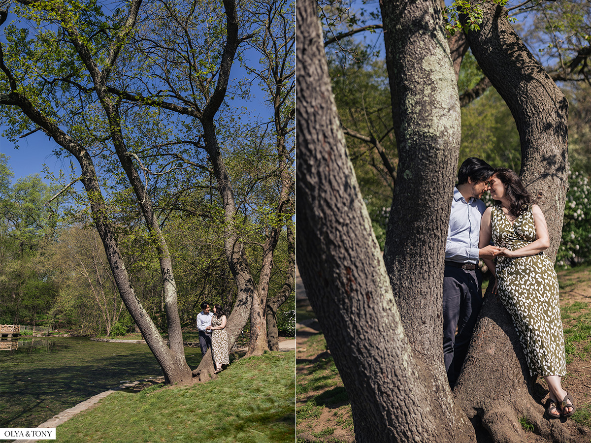 cherry blossom engagement photos in brooklyn botanic garden 26