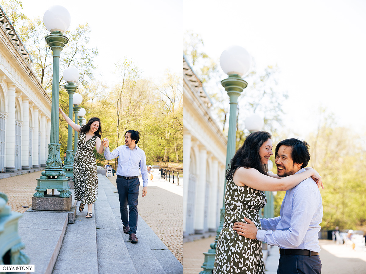 cherry blossom engagement photos in brooklyn botanic garden 32