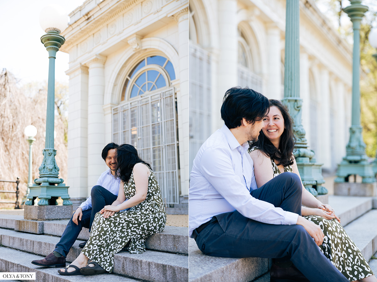 cherry blossom engagement photos in brooklyn botanic garden 34