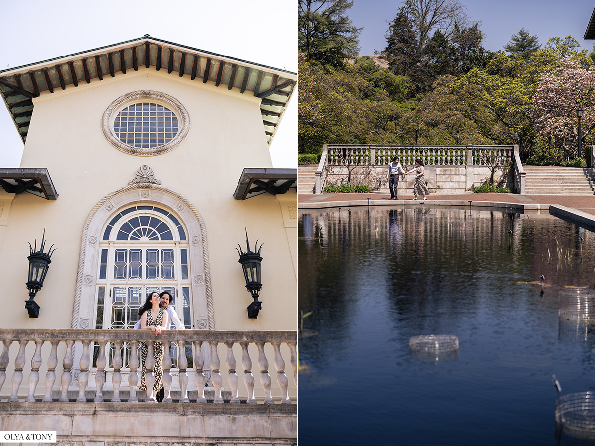 cherry blossom engagement photos in brooklyn botanic garden 6
