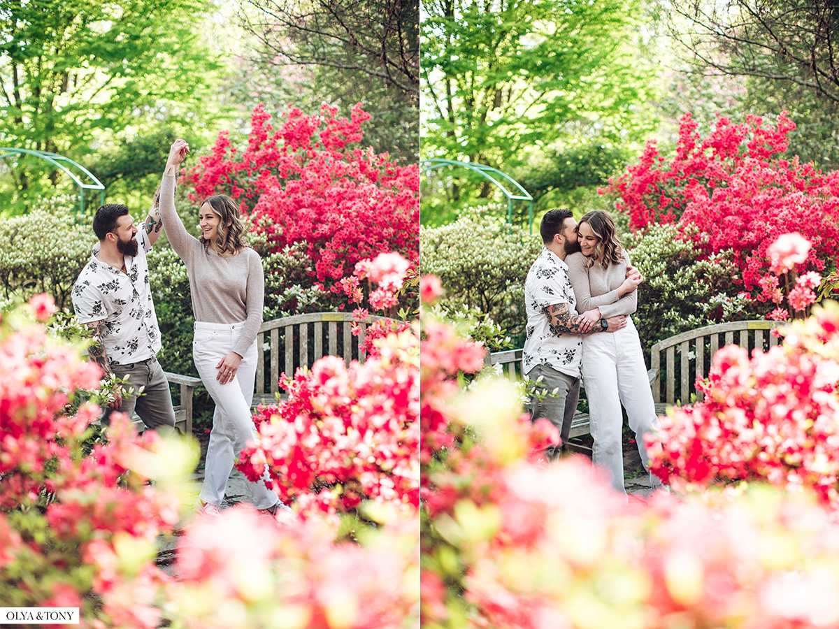 engagement photos at grounds for sculpture hamilton nj 7