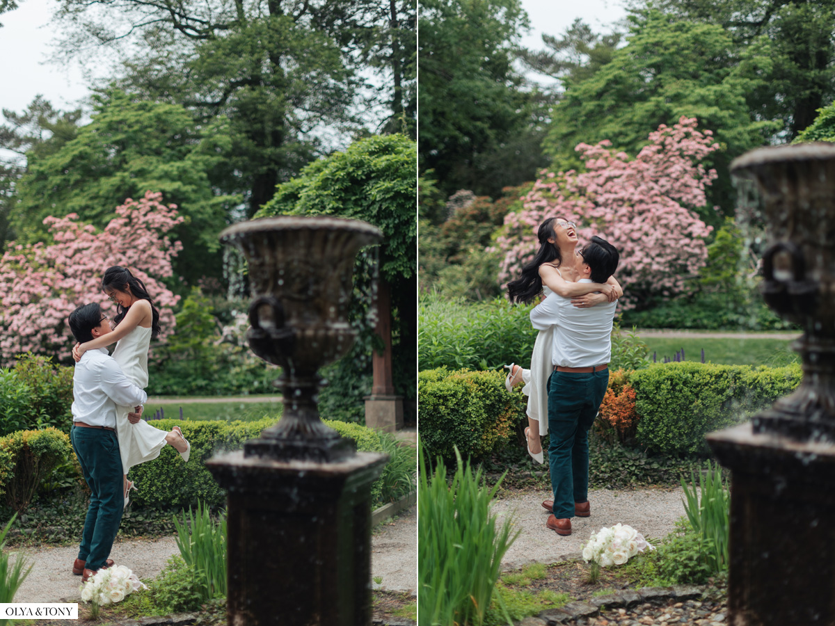 engagement photos at van vleck house gardens 10