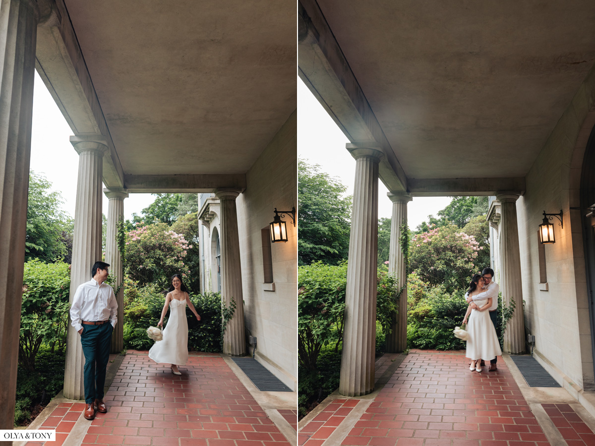 engagement photos at van vleck house gardens 12