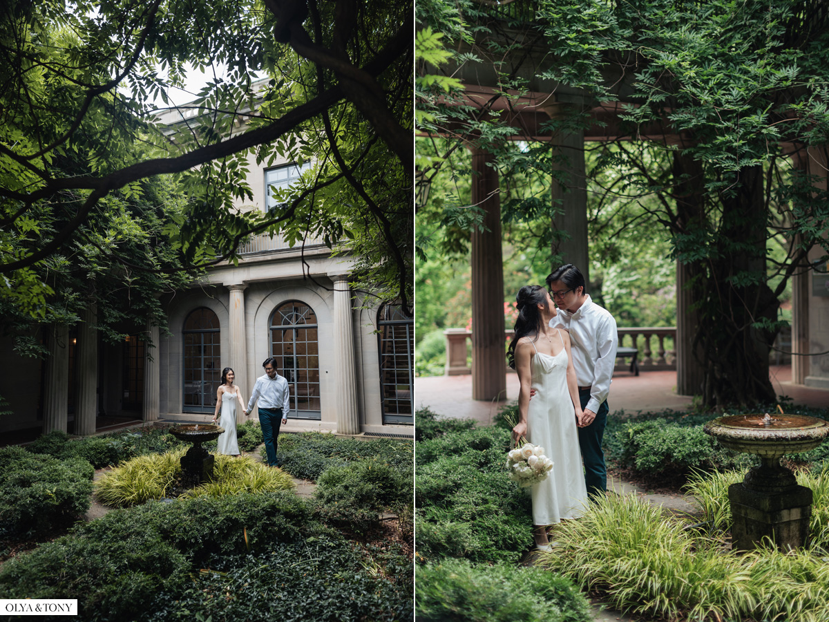 engagement photos at van vleck house gardens 25