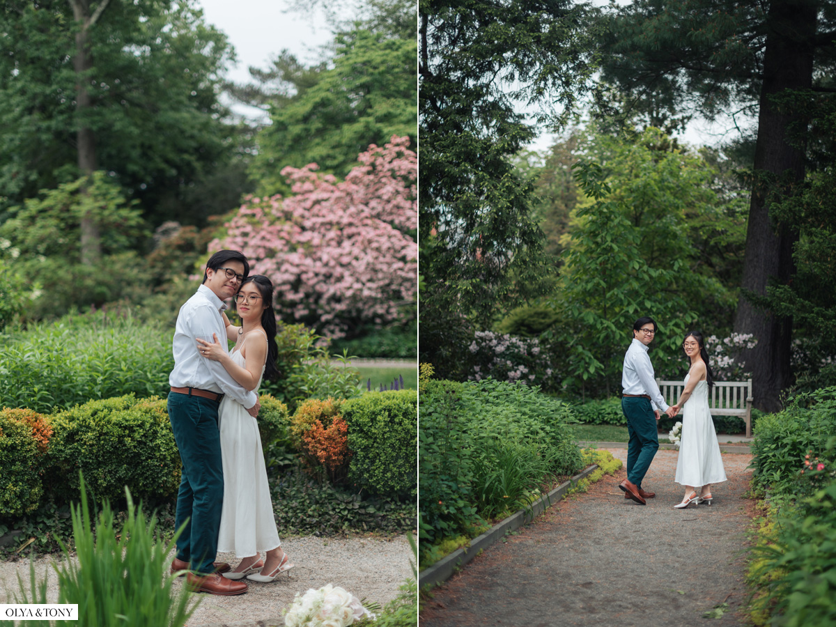 engagement photos at van vleck house gardens 9