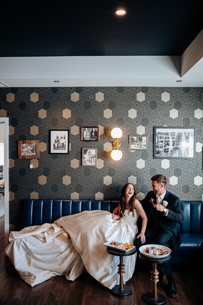 bride groom perona farms sitting